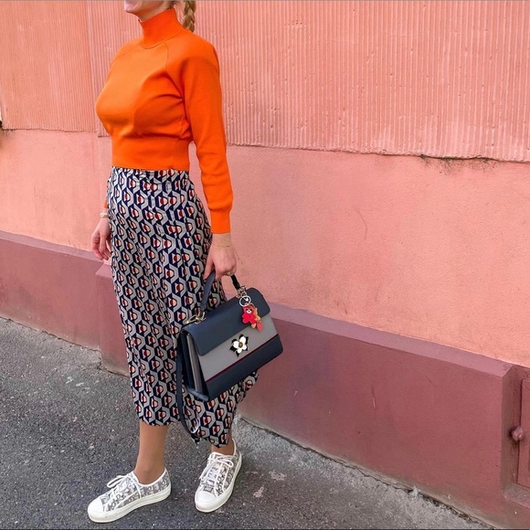 NWT orange zara shoulder pad knit top - Picture 14 of 17